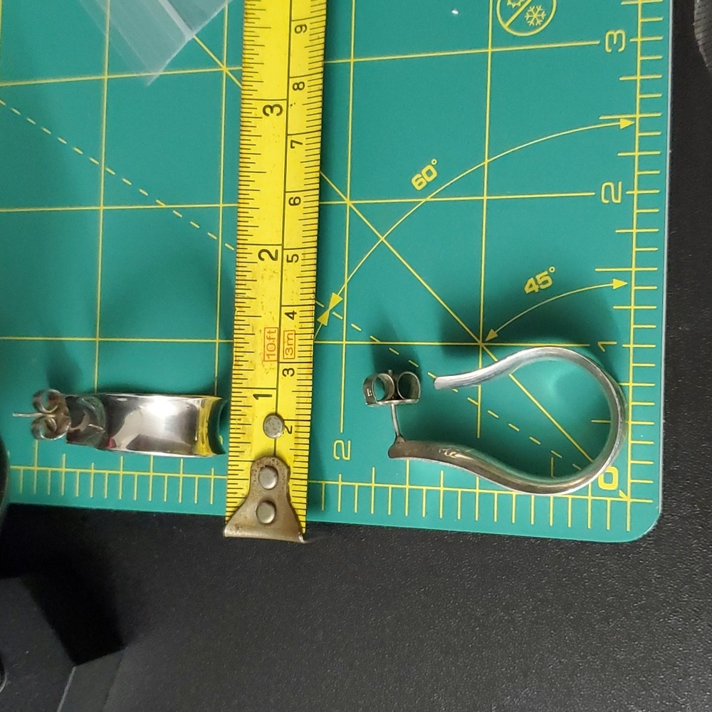 Sterling Silver 925 Solid ‘S’ Post Earrings - image 6